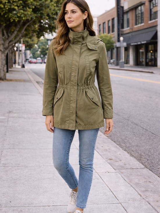Banana Republic Jackets & Blazers - Banana Republic Utility Jacket XS Olive Green Hooded Anorak Cinch Waist
Outdoor‎